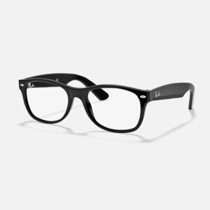 Ray Ban Wayfarer Glasses with non prescription lenses, case, and cloth, Black
